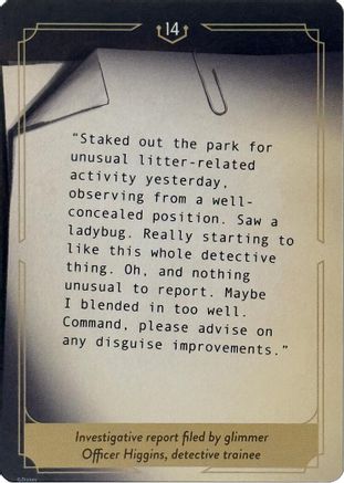 Image of Whispers in the Well Case File Cards (14 of 18)  - Whispers in the Well