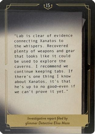 Image of Whispers in the Well Case File Cards (15 of 18)  - Whispers in the Well