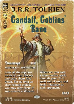 Image of Gandalf, Goblins' Bane (Borderless) (HOB-242) - The Hobbit Foil