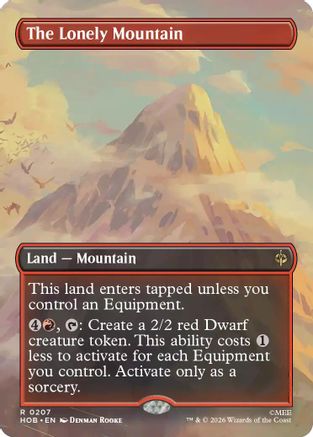 Image of The Lonely Mountain (Borderless) (0207) (HOB-207) - The Hobbit Foil