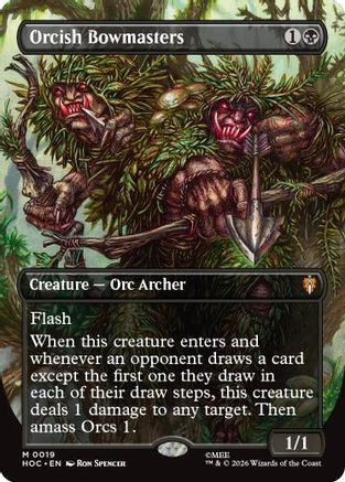 Image of Orcish Bowmasters (Borderless) (HOC-019) - The Hobbit: Eternal-Legal Foil