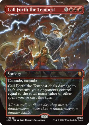 Image of Call Forth the Tempest (Borderless) (HOC-022) - The Hobbit: Eternal-Legal Foil