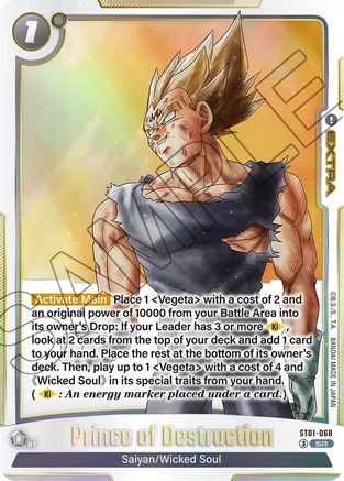 Image of Prince of Destruction (ST01-068) - Story Booster 01 Holofoil