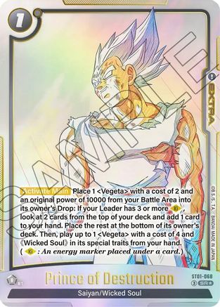 Image of Prince of Destruction (Alternate Art) (ST01-068) - Story Booster 01 Holofoil