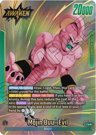 Image of Majin Buu/Majin Buu : Pure Evil // Majin Buu : Evil (Alternate Art) (ST01-027) - Story Booster 01 Holofoil