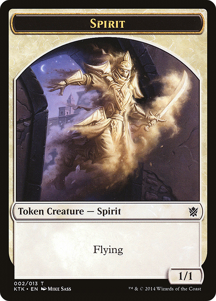 Image of Spirit Token (KTK-002) - Khans of Tarkir Tokens