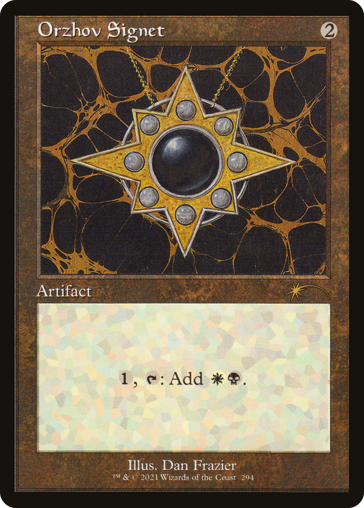 Image of Orzhov Signet (SLD-294) - Secret Lair Drop Etched Foil