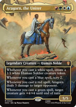 Image of Aragorn, the Uniter (Borderless) (HOC-029) - The Hobbit: Eternal-Legal
