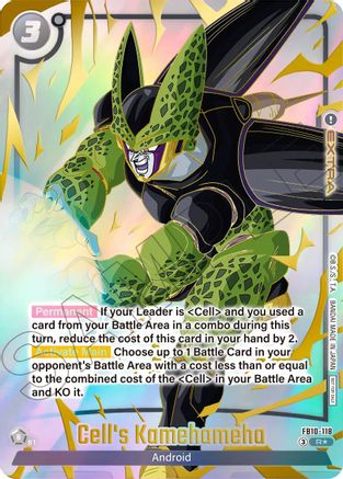 Image of Cell's Kamehameha (Limited Pack 26-27 WAVE2) (FB10-118) - Tournament and Championship Promos Holofoil