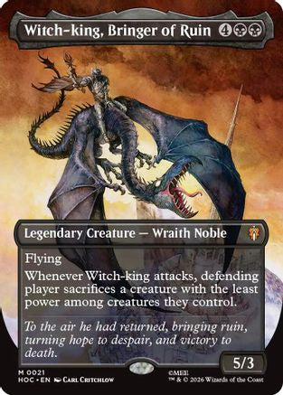 Image of Witch-king, Bringer of Ruin (Borderless) (HOC-021) - The Hobbit: Eternal-Legal