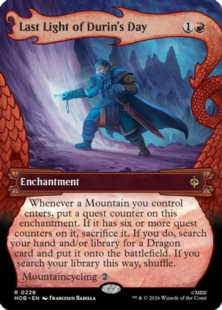 Image of Last Light of Durin's Day (Showcase) (HOB-228) - The Hobbit Foil