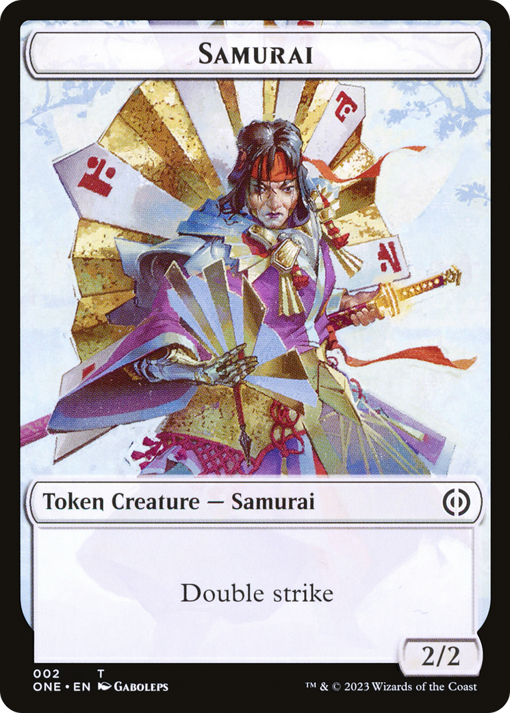 Image of Samurai (TONE-002) - Phyrexia: All Will Be One Tokens Foil