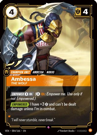 Image of Ambessa, The Wolf (084/166) - Vendetta Foil