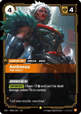 Image of Ambessa, The Wolf (Alternate Art) (084a/166) - Vendetta Foil