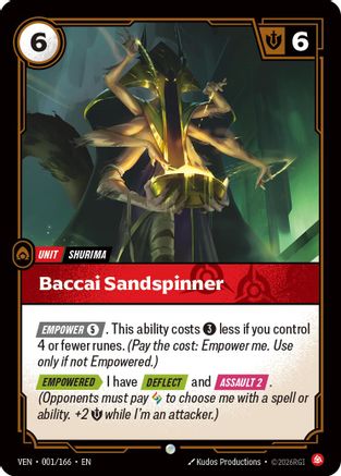 Image of Baccai Sandspinner (001/166) - Vendetta Foil