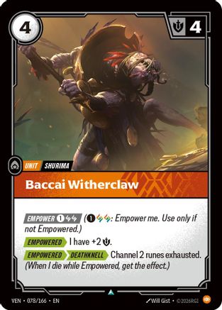 Image of Baccai Witherclaw (078/166) - Vendetta Foil