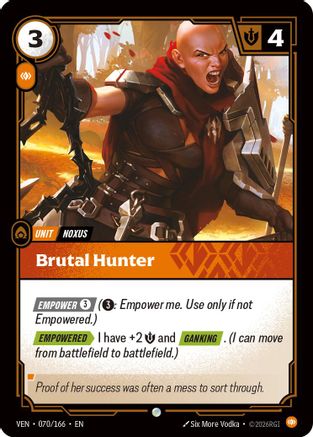 Image of Brutal Hunter (070/166) - Vendetta Foil