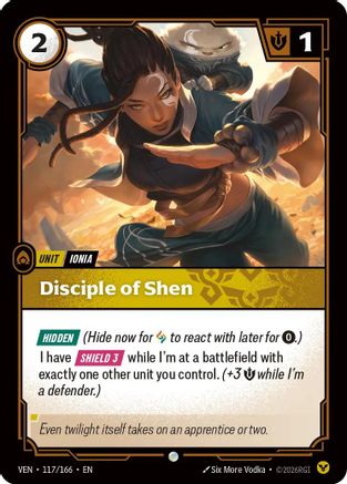 Image of Disciple of Shen (117/166) - Vendetta Foil