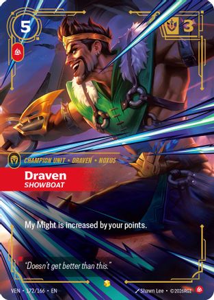 Image of Draven, Showboat (172/166) - Vendetta Foil