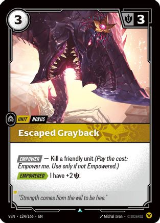 Image of Escaped Grayback (124/166) - Vendetta Foil