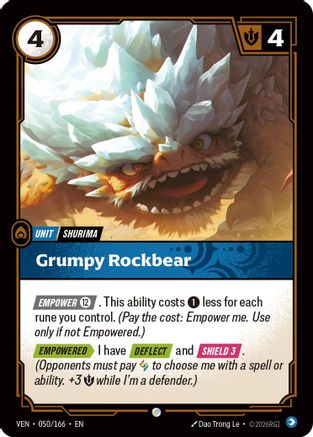 Image of Grumpy Rockbear (050/166) - Vendetta Foil
