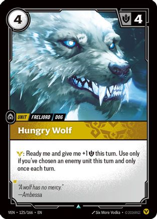 Image of Hungry Wolf (125/166) - Vendetta