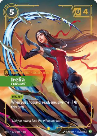 Image of Irelia, Fervent (Overnumbered) (174/166) - Vendetta Foil