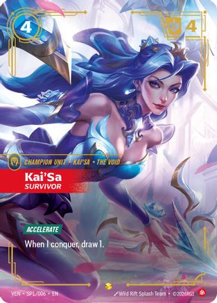 Image of Kai'Sa, Survivor (SP1/006) - Vendetta Foil