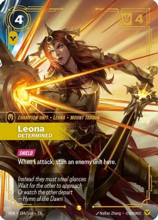 Image of Leona, Determined (184/166) - Vendetta Foil