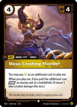 Image of Masa, Crashing Thunder (120/166) - Vendetta Foil