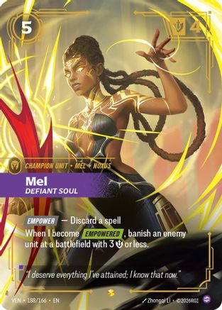 Image of Mel, Defiant Soul (Overnumbered) (188/166) - Vendetta Foil