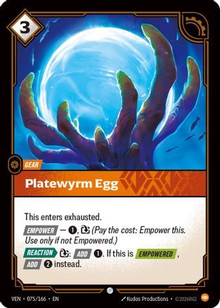 Image of Platewyrm Egg (075/166) - Vendetta Foil