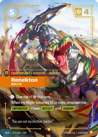 Image of Renekton, Brute (Overnumbered) (177/166) - Vendetta Foil