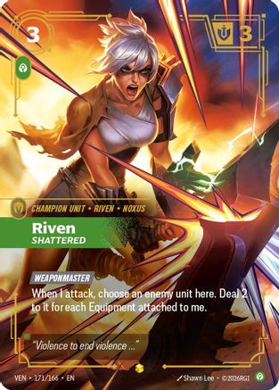 Image of Riven, Shattered (Overnumbered) (171/166) - Vendetta Foil