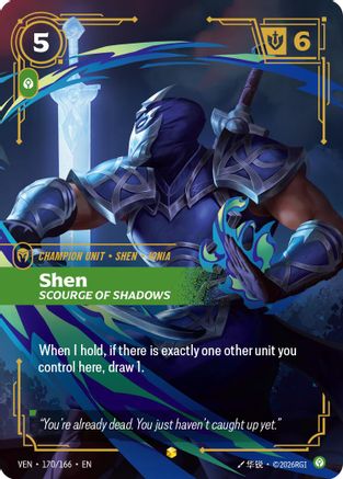 Image of Shen, Scourge of Shadows (Overnumbered) (170/166) - Vendetta Foil