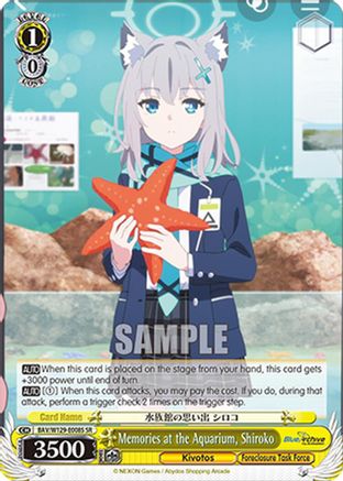 Image of Memories at the Aquarium, Shiroko (SR) (BAV/W129-E008S) - Blue Archive The Animation