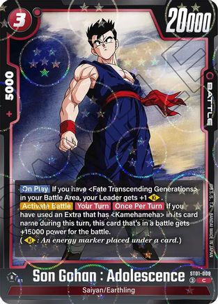 Image of Son Gohan : Adolescence - ST01-009 (Dragon Ball Pattern) (ST01-009) - Story Booster 01 Holofoil