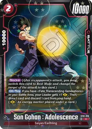 Image of Son Gohan : Adolescence - ST01-010 (Dragon Ball Pattern) (ST01-010) - Story Booster 01 Holofoil