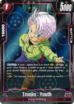 Image of Trunks : Youth - ST01-012 (Dragon Ball Pattern) (ST01-012) - Story Booster 01 Holofoil