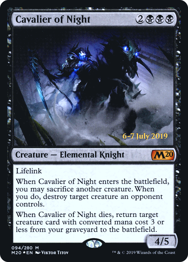 Image of Cavalier of Night (PRE-094) - Core Set 2020 Promos Foil