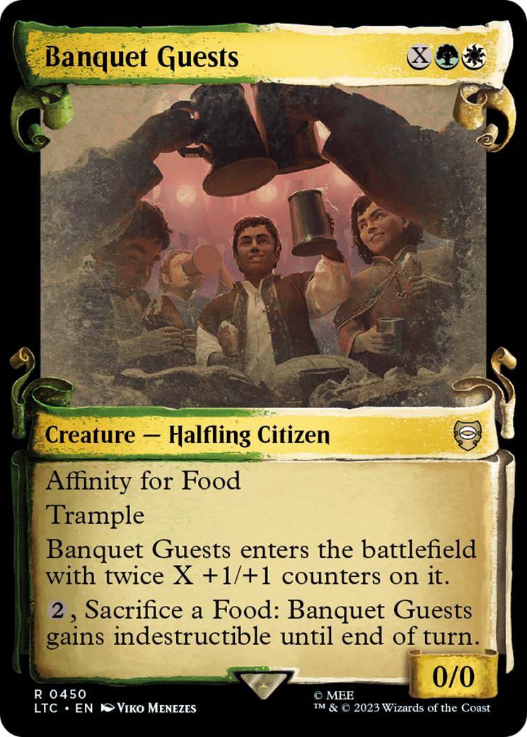 Image of Banquet Guests (Showcase Scrolls) (LTC-450) - Tales of Middle-earth Commander: (Showcase) Foil