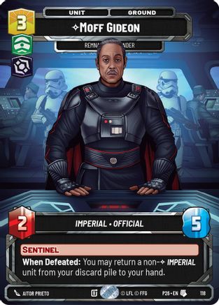 Image of Moff Gideon - Remnant Commander (Participation) (118) - Galactic Championship 2026 Foil
