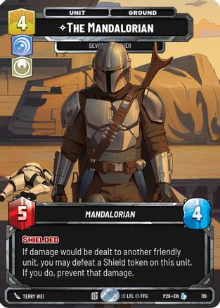 Image of The Mandalorian - Devoted Rescuer (Participation) (119) - Galactic Championship 2026 Foil