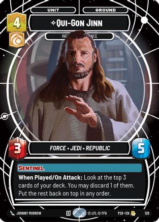 Image of Qui-Gon Jinn - Influencing Chance (128) - Galactic Championship 2026 Foil
