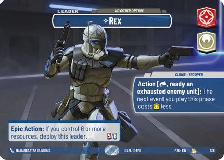 Image of Rex - No Other Option (Prize Wall) (138) - Galactic Championship 2026 Foil