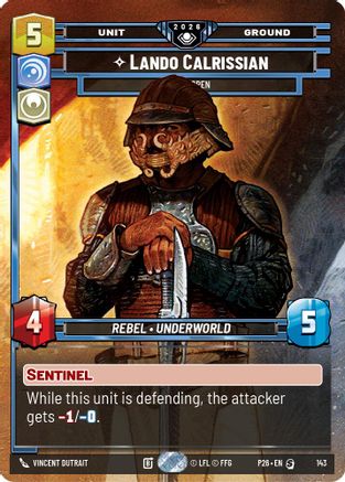 Image of Lando Calrissian - Eyes Open (Prize Wall) (143) - Galactic Championship 2026