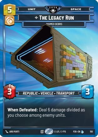 Image of The Legacy Run - Doomed Debris (Prize Wall) (150) - Galactic Championship 2026