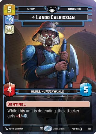 Image of Lando Calrissian - Eyes Open (169) - Galactic Championship 2026 Foil