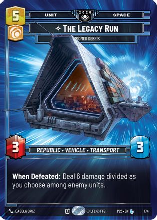 Image of The Legacy Run - Doomed Debris (174) - Galactic Championship 2026 Foil