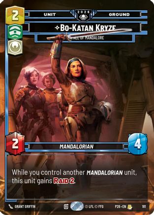 Image of Bo-Katan Kryze - For All of Mandalore (181) - Galactic Championship 2026 Foil